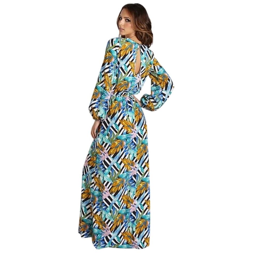 SHOW ME YOUR MUMU Jocelyn Maxi Dress Birds of Paradise Tropical Floral M - Picture 7 of 7